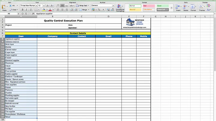 Quality control checklist for your building work