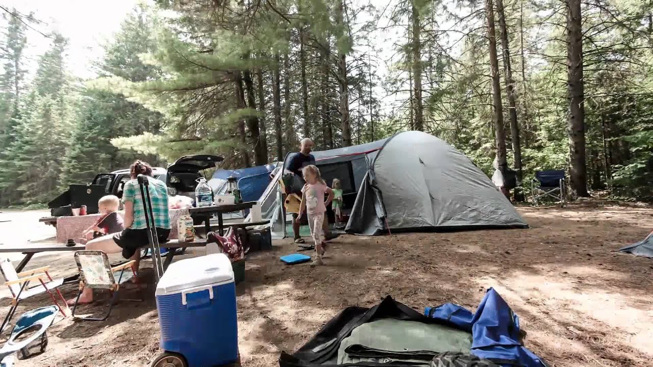 2012 Algonquin Whitefish Group Camp tent setup timelapse YouTube