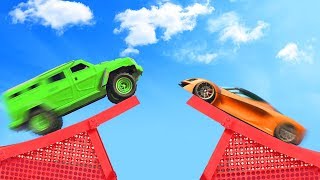 SMASH THE CARS MID AIR! (GTA 5 Funny Moments)