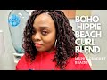 Boho hippie  beach curl blend mspks crochet braids