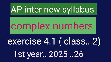 AP inter first year new syllabus  #complex numbers 