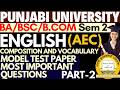Composition and Vocabulary | English AEC Sem 2 |BA Sem 2 English |English Compulsory English 2nd Sem