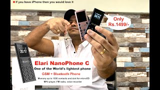 iPhone का सच्चा साथी ! World's lightest phone| Elari Nanophone C 2in1 phone with Call Record |1499Rs screenshot 1