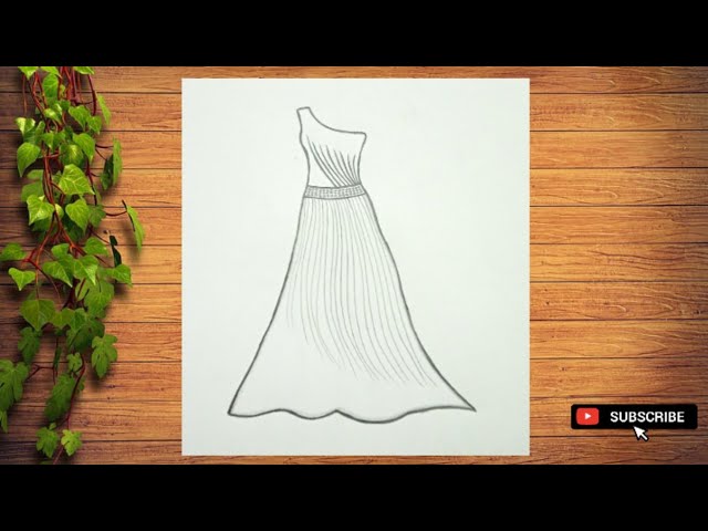 Pencil drawing of indian wedding gown on Craiyon