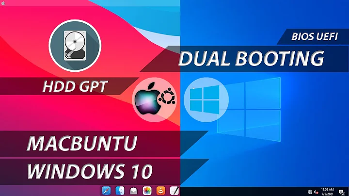 Dual Boot Windows 10 and Macbuntu 2021 | Dual Boot Windows 10 and Ubuntu UEFI | Bigsur | UEFI GPT