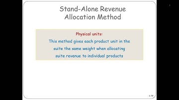 Stand-Alone Revenue Allocation Method