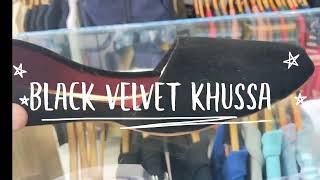 Trending Black Velvet Khussa shoes #kolapuri #shoes screenshot 1