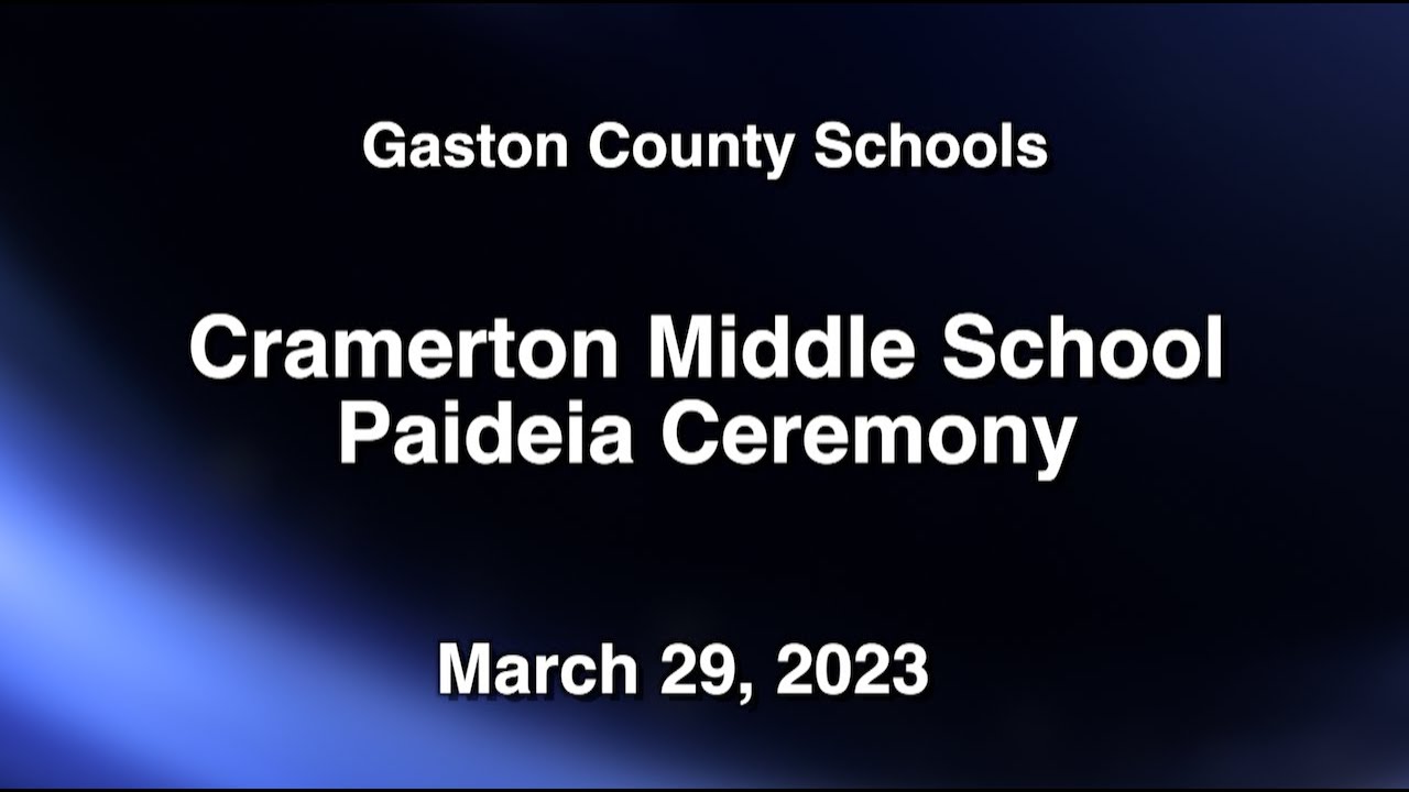 Cramerton Middle School Paideia Ceremony YouTube