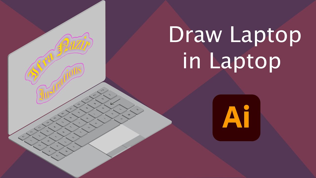 How to draw 3D Laptop in Laptop using Adobe illustrator | Adobe ...