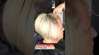 ASYMMETRICAL BOB IN PROCESS: Full Tutorial Linked Below! 🔥🔥🔥