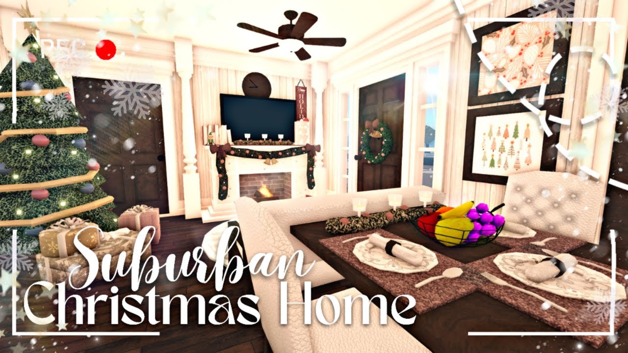 [ roblox bloxburg ] ️ no gamepass suburban christmas family home | part ...