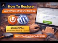 How To Restore Wordpress Website backup (UpdraftPlus WordPress Backup Plugin Tutorial)