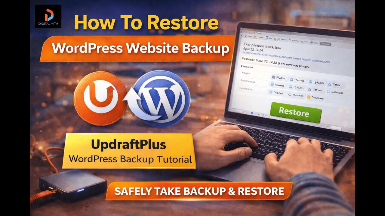How To Restore Wordpress Website backup (UpdraftPlus WordPress Backup Plugin Tutorial)