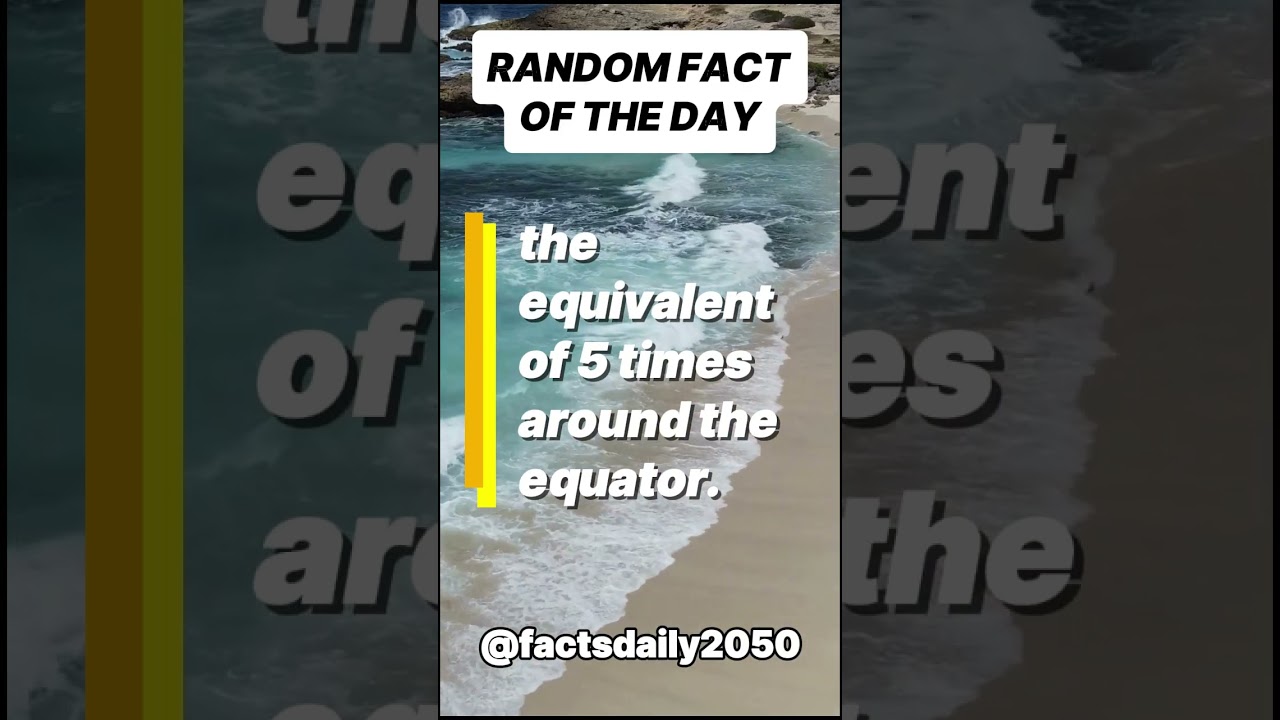 Random fact of the Day- In the average lifetime...walk the equivalent of 5 times around the equator.
