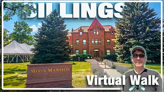 [4K] City Walk in Billings, Montana | Downtown to Historic Homes | Virtual Treadmill Walking Tour