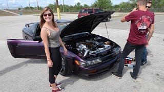 NICOLE LZ'S NEW 1JZ 240SX DRIFTING!
