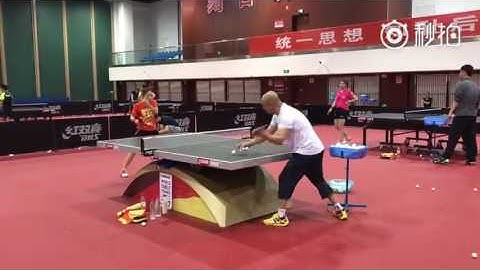 20170501 Liu Shiwen vs Xiao Zhan multiball training