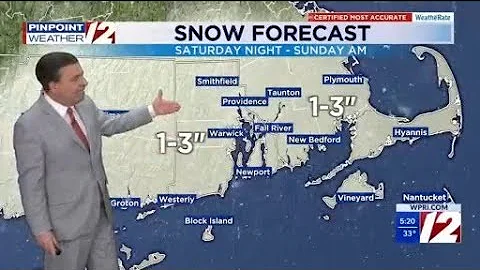 WPRI 12 Weather Forecast 12/12/25  Snow For Part Of Weekend