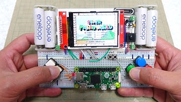 Breadboard RetroPie Playing Super Mario