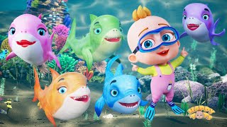 Baby Shark | Shark Finger Family | Shark Dance | Popular Nursery Rhymes & Kids Songs | Happy Tots