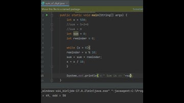 Java program to calculate sum of digit #javaprogramming #java #javaprogram  #shorts