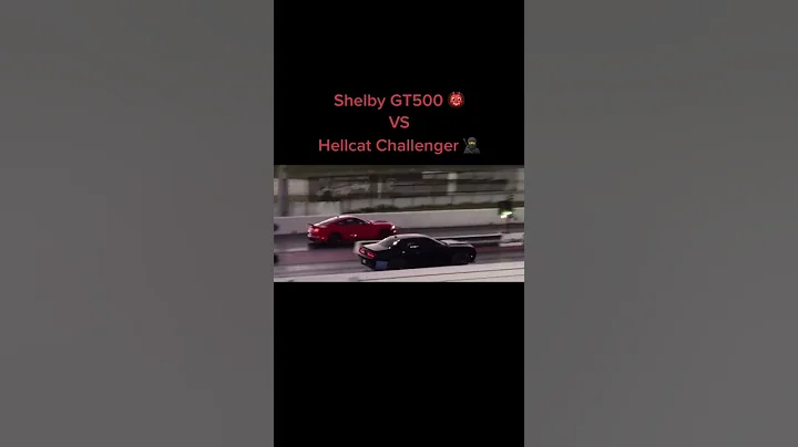 SHELBY GT500 VS HELLCAT CHALLENGER DRAG RACE.....WOW!!!