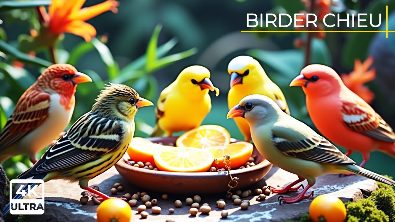 🔴Birds & Squirrels Discover Food Pile on Wall🕊️🐿️ Live 12 Hours in Ultra HD 😺