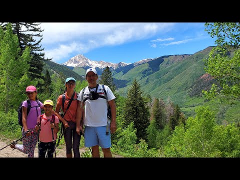 4K Rocky Mountains - Hiking - Ditch trail area - Snowmass Village Colorado USA - travel