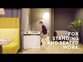 Homefit smart cabinet with height adjustable worktop and storage shelf  radius office
