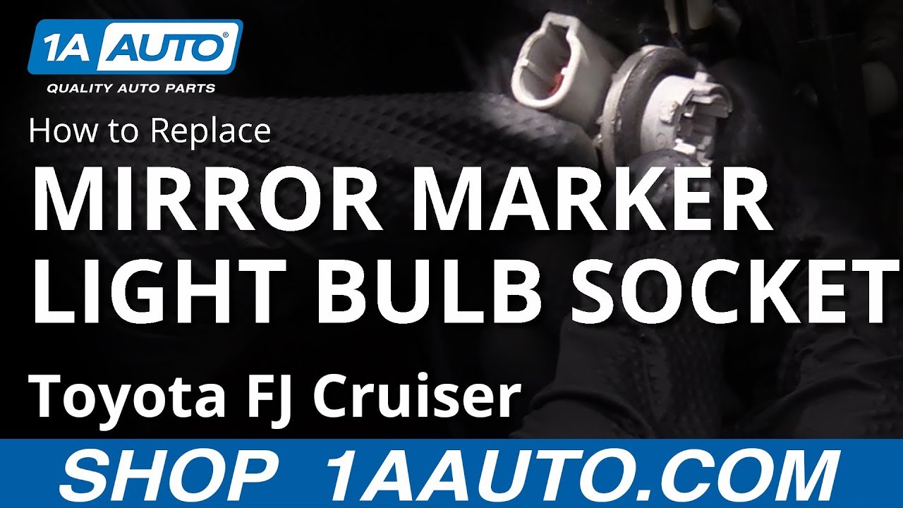 How To Replace Mirror Marker Light Bulb Socket 07 14 Toyota Fj