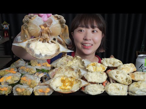 꽃게 회 & 꽃게 마요네즈 찜 🦀 Mukbang