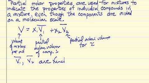 Partial Molar Properties