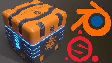 Sci fi Crate Modelling in Blender and Substance Painter [Timelapse]