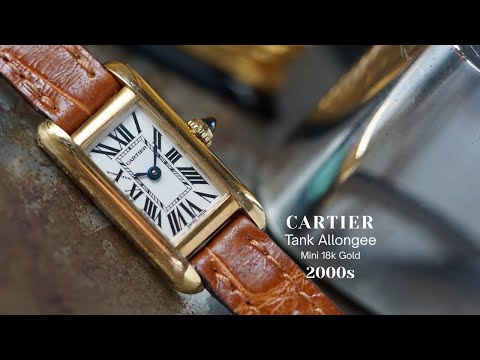 Cartier Tank Allongee W1529965 18k Gold Mini 14mm 2000s