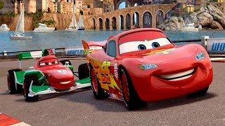 Cars 2 The Video Game-Gameplay-Cars Toon-Lightning Mcqueen-In Plane Sight-Race-Walkthrough Part 2