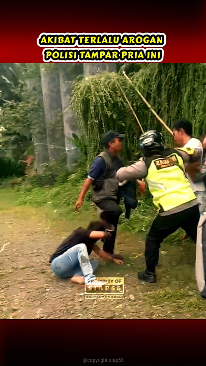 POLISI PUKUL PRIA AROGAN #shortsviral #hiburan #polisi #siap55