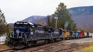 CHASING PAN AM REROUTES & VERMONT RAILWAY TRAINS! More Railfanning in the Green Mountain State!