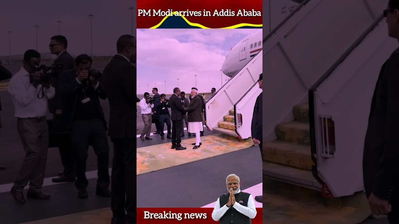 PM Modi arrives in Addis Ababa, Ethiopia 