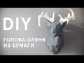 DIY голова оленя из бумаги своими руками  ПАПЕРКРАФТ