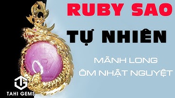 Tahi 5333 Mặt dây chuyền vàng 18k đá ruby thiết kế Mãnh Long Ôm Châu   | TahiGems - Tahi Phạm