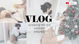 [vlog] 1인 뷰티샵 하루일과ㅣ피부관리ASMR, 속눈썹펌 (고양이 반려묘 출연😻) ㅣskin care