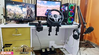 PXN V9 Steering Wheel | Shifter + Pedals | Unboxing & Testing On Differernt Games | @HelloItsSufian
