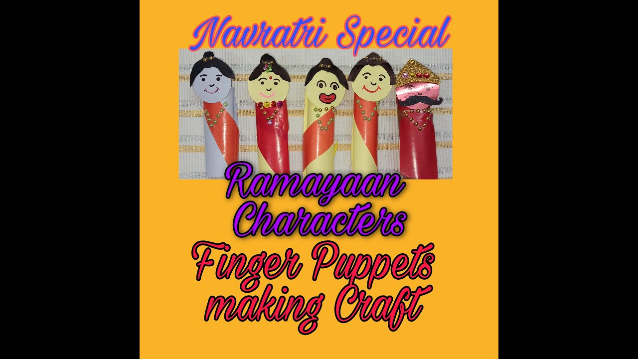 Navratri Special Craft# Fingers puppets Making# Ramayaan Characters# kids Spacial Craft.