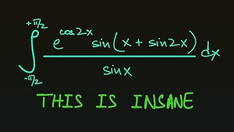 This wacky integral has a beautiful result