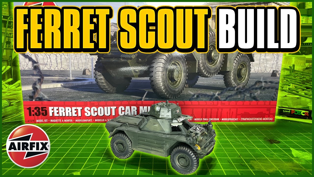 Building the Airfix Ferret Scout Car 1/35 Model Kit Build Video YouTube
