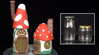 DIY Fairy House using Jars and Paper Clay | How to make a fairy house with your own hands