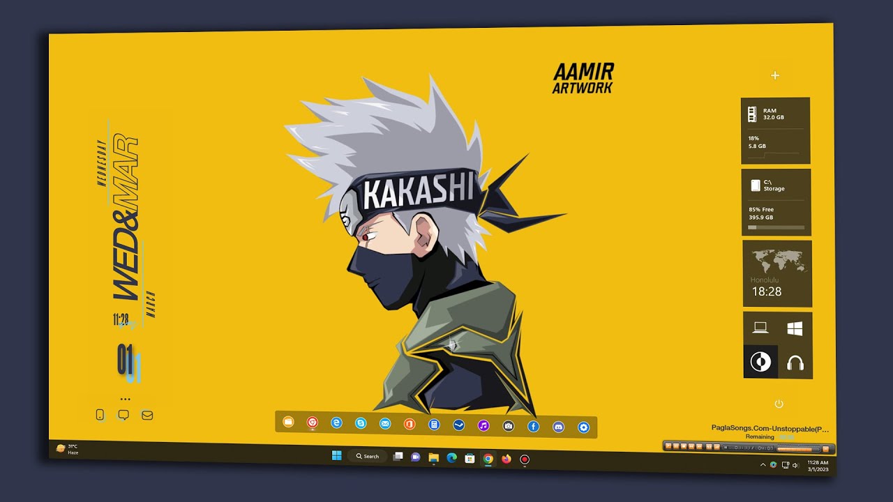 Dark Anime Windows 11/10 Theme 