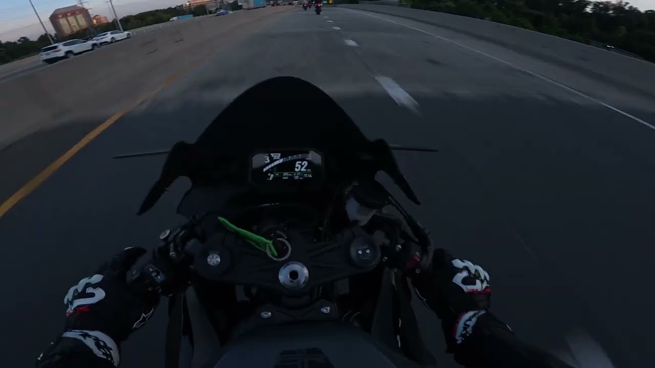 ZX6R PEACEFUL HIGHWAY SUNSET CRUISE | PURE SOUND NO TALKING - YouTube