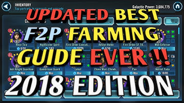 UPDATED Best F2P Farming Guide EVER !!  2018 Edition  star wars galaxy of heroes swgoh