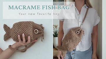 ✨ Macrame Fish Bag Tutorial – Full Step-by-Step Video on Etsy! 🐟